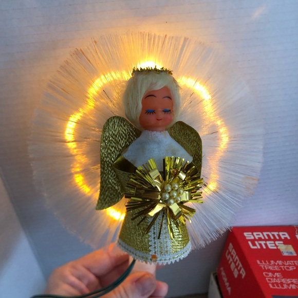 Vtg Noma Illuminated Tree Topper Angel - Picture 13 of 16